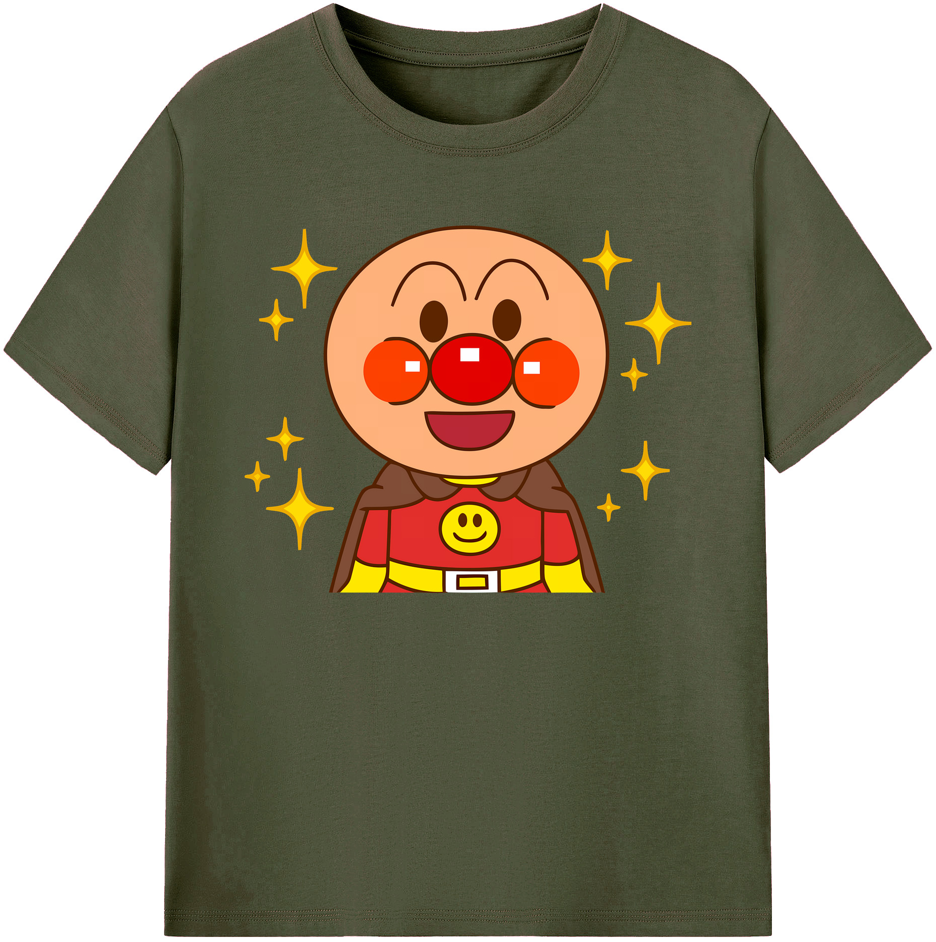 （画像用） アンパンマン Anpanman 綿100％ メンズ半袖Tシャツ｜肌触りやわらか＆通気性